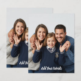 Cartão De Notas Elegante Nota Personalizada com Foto e Texto