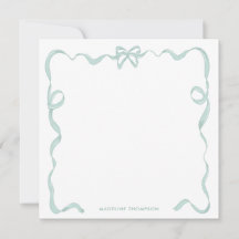 Elegante Quadro de Fita com Laço Verde Menta Femin