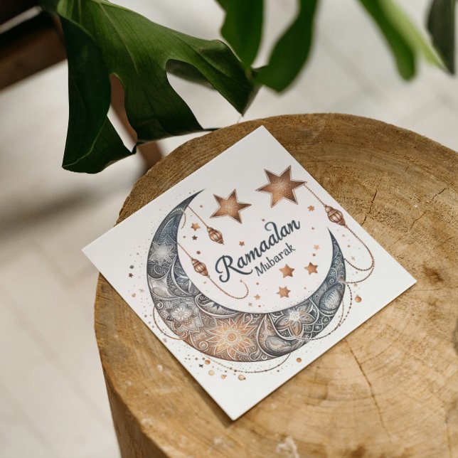 Cartão De Notas Elegante Ramadan Kareem Mubarak (Criador carregado)