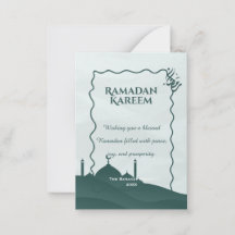 Elegante Ramadan Kareem Saudação Islâmica Personal