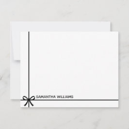 Cartão De Notas Elegante Simple Minimalist Girly Monographic Name