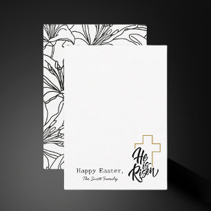 Cartão De Notas Elegante Simples Moderno Minimalista Feriado de Pá
