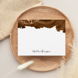 Cartão De Notas Elegante Velvet Rust Geode Agate Dourado Marble