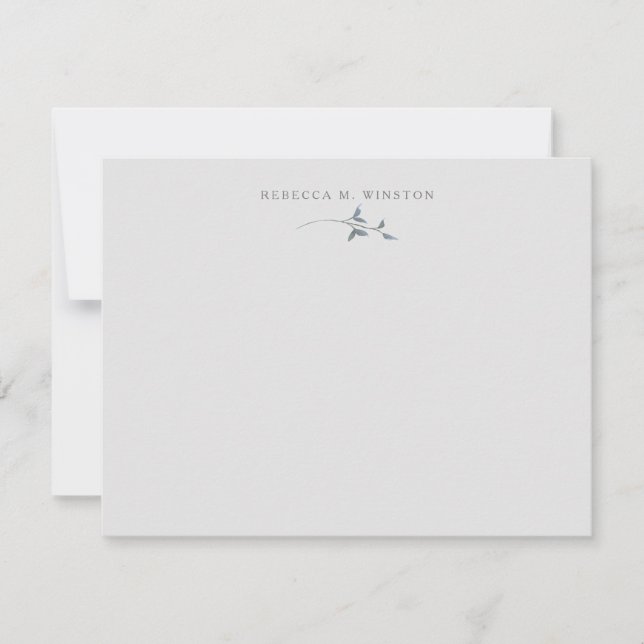 Cartão De Notas Elegante Verde Personalizado Simples (Frente)