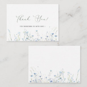 Cartão De Notas Elegante Watercolor Bebê em flores silvestres