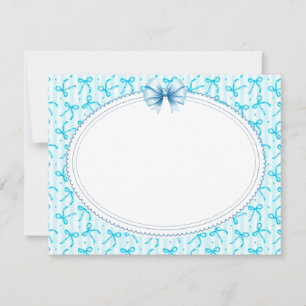 Cartão De Notas Elegantes Arcos e Listras Azul Claro Obrigado