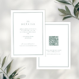 Cartão De Notas Elegantes detalhes de casamento minimalistas em ve