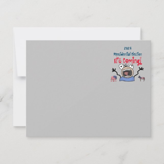 Cartão De Notas Eleição Presidencial 2024, Está Chegando! (Frente)