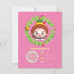 Cartão De Notas Elf o Filme Quatro grupos principais de Comidas