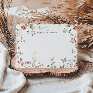Cartão De Notas Em Bloom Wildflower Personalizado