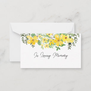 Cartão De Notas Em Memória Simpatia Memorial Angel florist Card