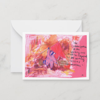 Cartão De Notas Emancipação Marx Raccoon