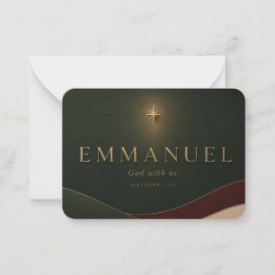Cartão De Notas EMMANUEL Mateus 1:23 Cristão