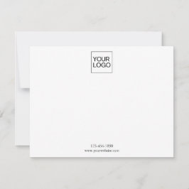 Cartão De Notas Empresa de Logotipo Básico Simples Minimalista