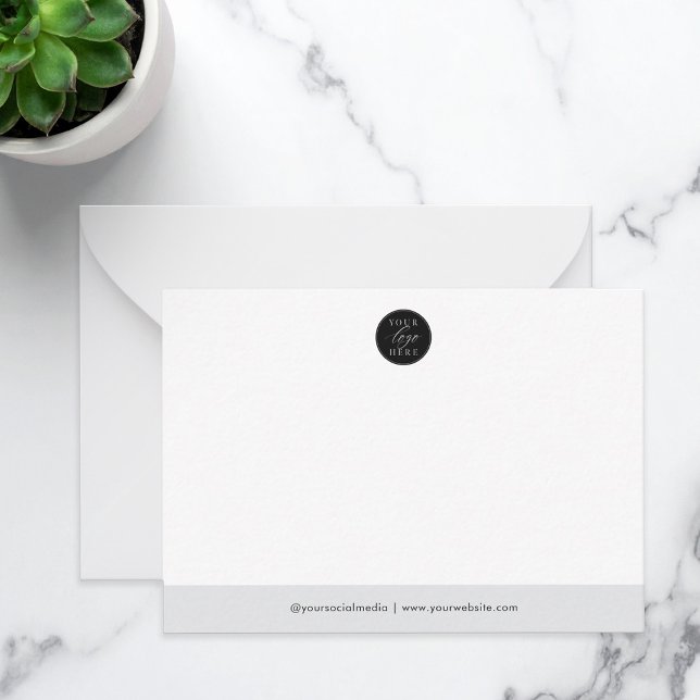 Cartão De Notas Empresa de logotipo comercial personalizado (Criador carregado)