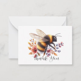Cartão De Notas Encantadora Bee Obrigado
