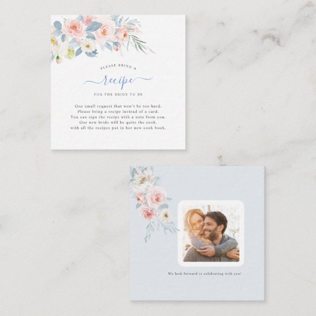 Cartão De Notas Encl de Solicitação de Rosas Rosa Rosa para Blush  (Frente/Verso)