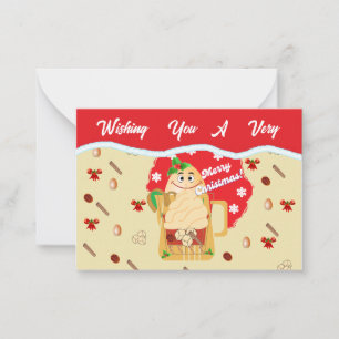 Cartão De Notas Enfeites de Nata para Eggnog 2024