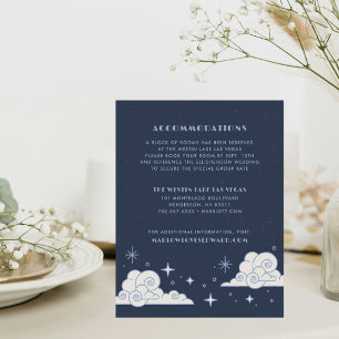 Cartão De Notas Envelope de Casamento Celestial Lua e Estrelas