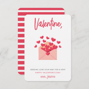 Cartão De Notas Enviando o Amor, o Dia de os namorados das Criança