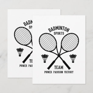 Cartão De Notas Equipe de Esportes de Badminton