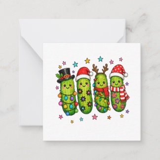 Cartão De Notas Equipe do Pepino de Natal