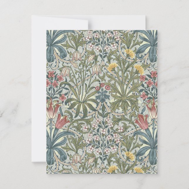 Cartão De Notas Ervas Daninhas da Floresta de William Morris (Frente)