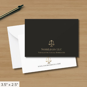 Cartão De Notas Escala de Justiça Elegante Simples Legal