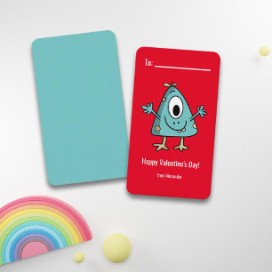 Cartão De Notas Escola de Feliz dia de os namorados Monster