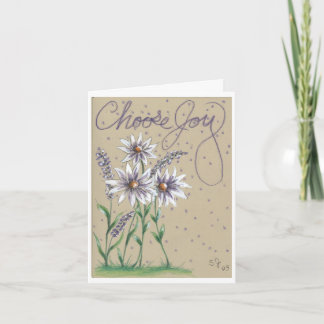 Cartão De Notas Escolha Joy White Daisy Flower