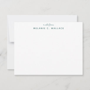 Cartão De Notas Escritório Personalizado do Seafoam Moderno Elegan