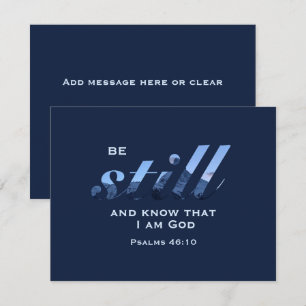 Cartão De Notas Escritura Cristã Fique Parado Montanha Azul Person