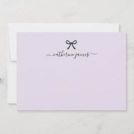 Cartão De Notas Escuro Roxo de Script do Nome Girly Monograma Eleg