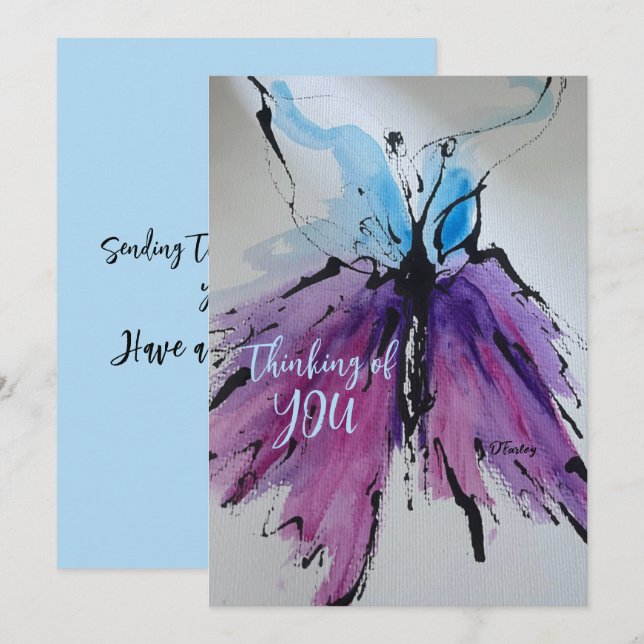 Cartão De Notas Espalhe sua placa Wings (Frente/Verso)