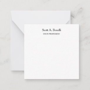 Cartão De Notas Especial Branco Simples e Elegante Moderno