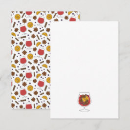 Cartão De Notas especiarias de vinho quente de Natal