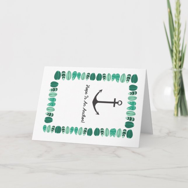 Cartão De Notas Esperança é uma âncora (Frente)