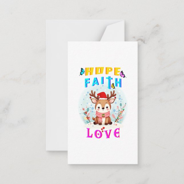 Cartão De Notas Esperança Fé Amor (Frente)