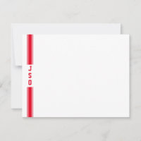 Esportes Verticais Stripes Monograma Vermelho Bran