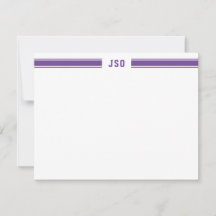 Esportivo Stripes Monograma Másculina Roxo e Branc