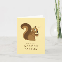 Cartão De Notas Esquilo Menino Bonito da Floresta