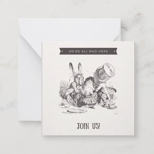 Cartão De Notas Estamos todos loucos aqui (Frente)