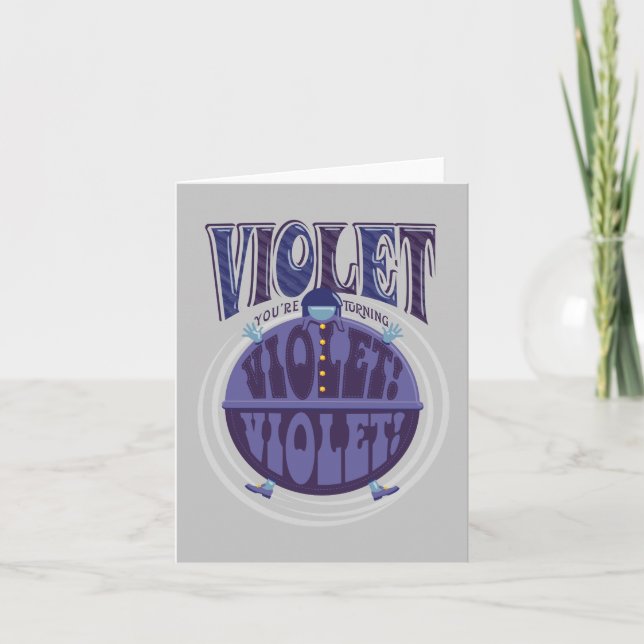 Cartão De Notas Estás a tornar-te violeta, Violet! (Frente)