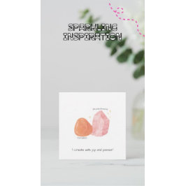 Cartão De Notas Estilo de Afirmação Carnelian & Rhodocrosite 2