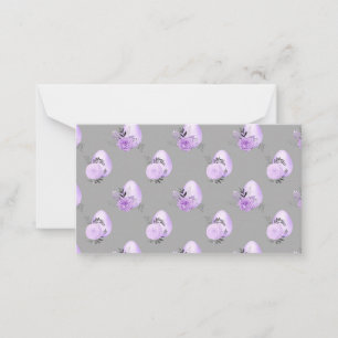 Cartão De Notas Estilo de Ovo de Páscoa Botânico de Flor Colorida