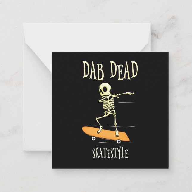 Cartão De Notas Estilo de skate dabbing de Halloween (Frente)