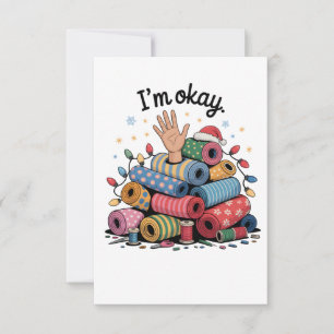 Cartão De Notas Estou Bem Humor de Quilting Amantes do Natal