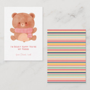 Cartão De Notas "Estou feliz que você é meu amigo" Namorados de cr