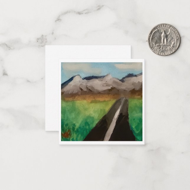 Cartão De Notas Estrada montanhosa (Frente/Verso In Situ)