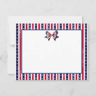 Cartão De Notas Estrelas da Bandeira Americana Border 4 de Julho